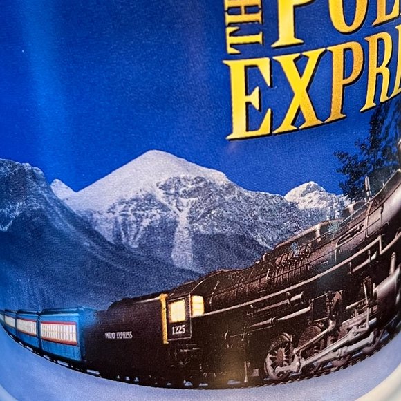 The Polar Express Ceramic Christmas Mug 3D Embossed Train BELIEVE Warner Bros. - Picture 10 of 10